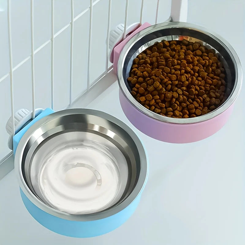 PawLuxe DuoHang – Bunter Edelstahl-Futternapf zum Einhängen
