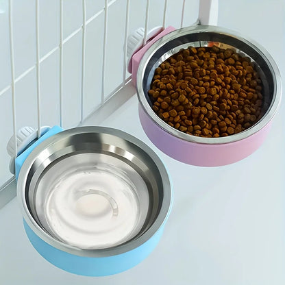 PawLuxe DuoHang – Bunter Edelstahl-Futternapf zum Einhängen