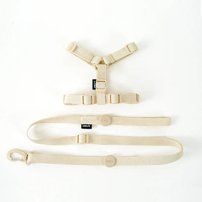 MacaroneWalk – Verstellbares Hundegeschirr-Set mit Halsband und Leine
