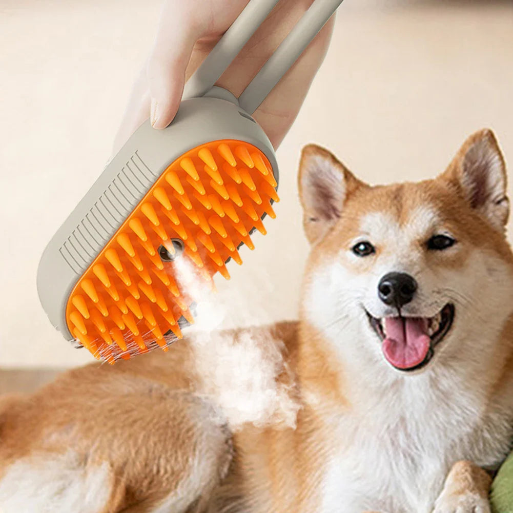PurSteam 3-in-1 Dampfbürste für Katzen und Hunde