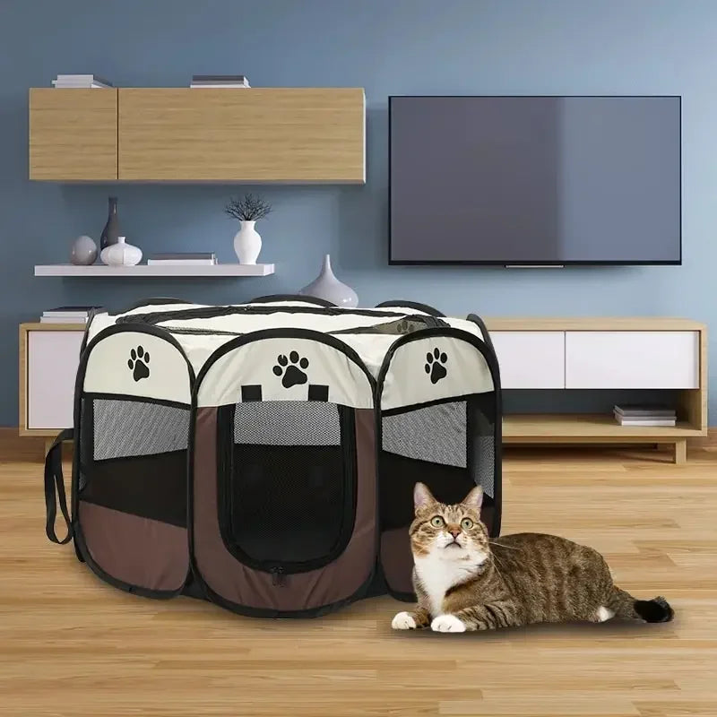 PAW-DOME Tragbares Faltbares OctaPet Zelt