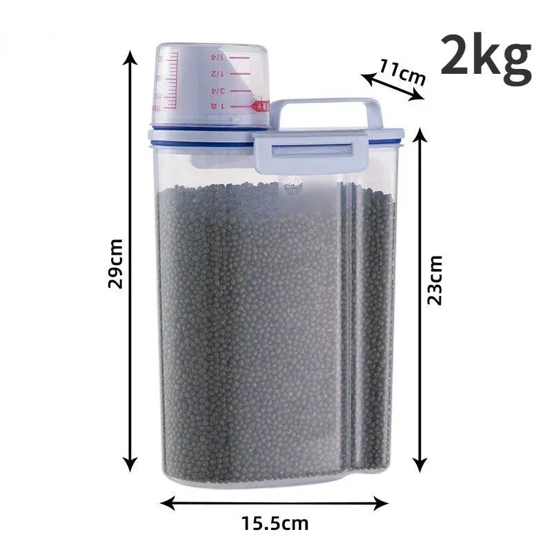 FreshLock 1.5kg/2kg Messbecher & Futterbehälter für Hunde und Katzen
