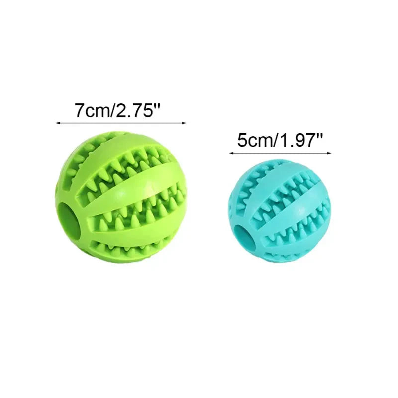 Interaktiver Hundeball aus Gummi – Zahnreinigung, befüllbar, Ø 5/7 cm