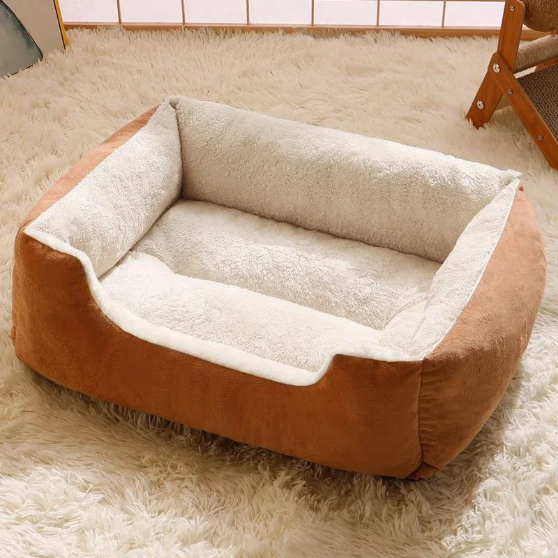 Weiches Hundebett 50x40 cm – Cartoon-Design & warmes Wintermaterial