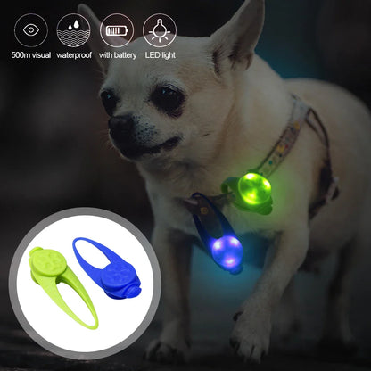 LuminousSafe LED Silikon-Hundeleuchthänger – Blinkendes Sicherheitslicht für Halsbänder