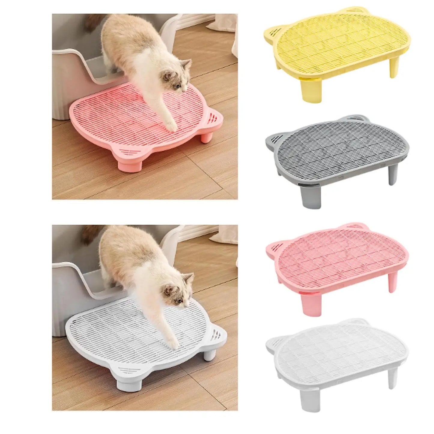 Waschbare Katzenstreumatte mit Stufen – 51 x 40 cm, rutschfest und doppellagig