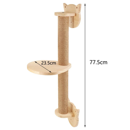SkyNest Wandmontierter Katzenkletterturm