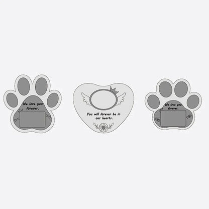 EternalPaw – Kreativer Gedenkstein aus Kunstharz mit Fotohalterung für Haustiere
