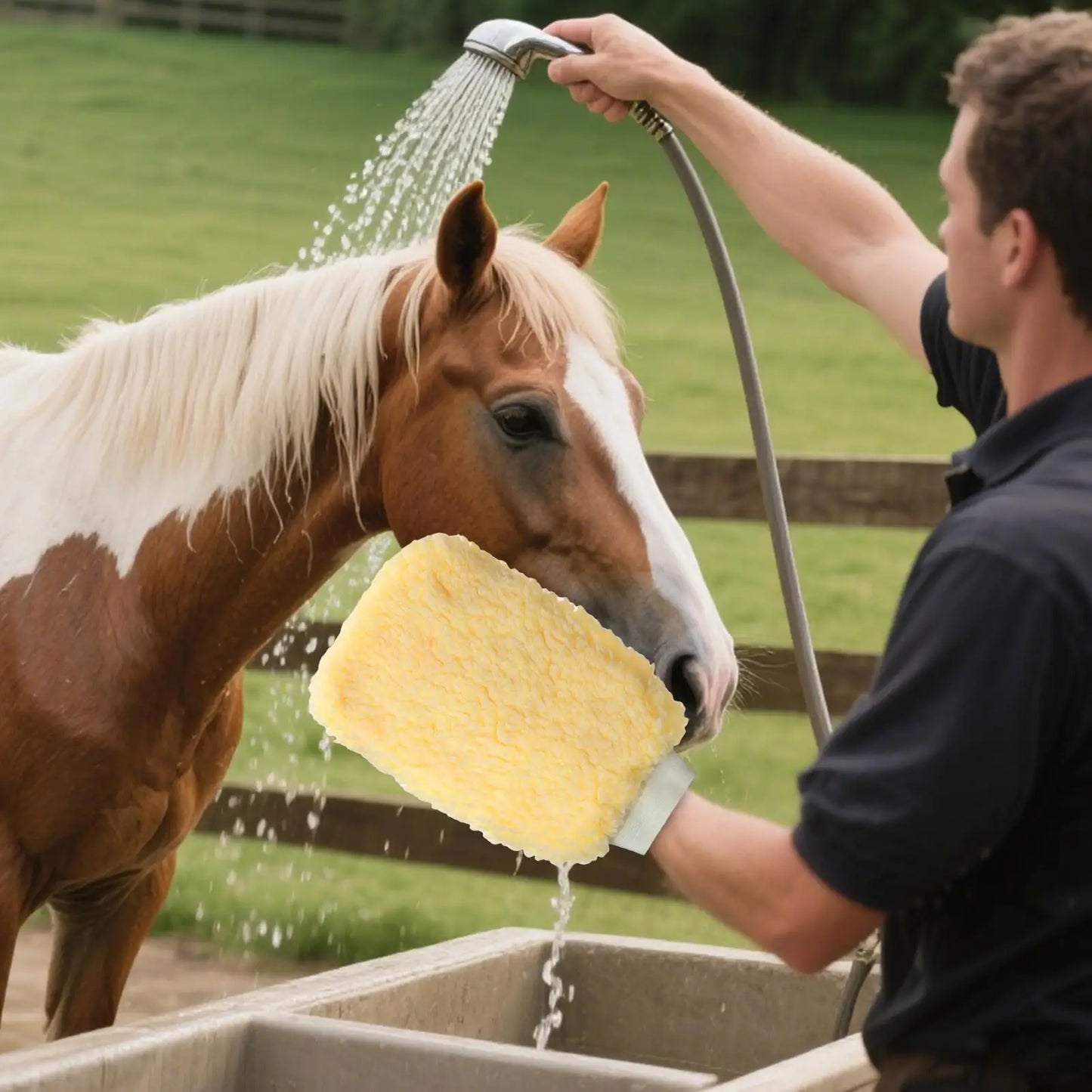 TickMitt Care – Sanfter Pflege- & Applikatorhandschuh für Pferde und Haustiere