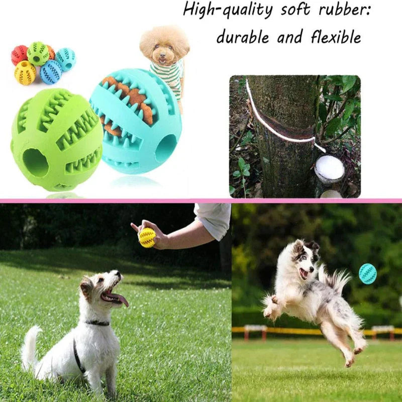 Interaktiver Hundeball aus Gummi – Zahnreinigung, befüllbar, Ø 5/7 cm