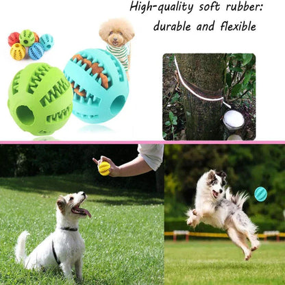 Interaktiver Hundeball aus Gummi – Zahnreinigung, befüllbar, Ø 5/7 cm