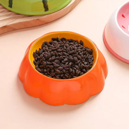 Keramik-Futternapf für Katzen/Hunde – breit und flach, Erdbeere/Wassermelone