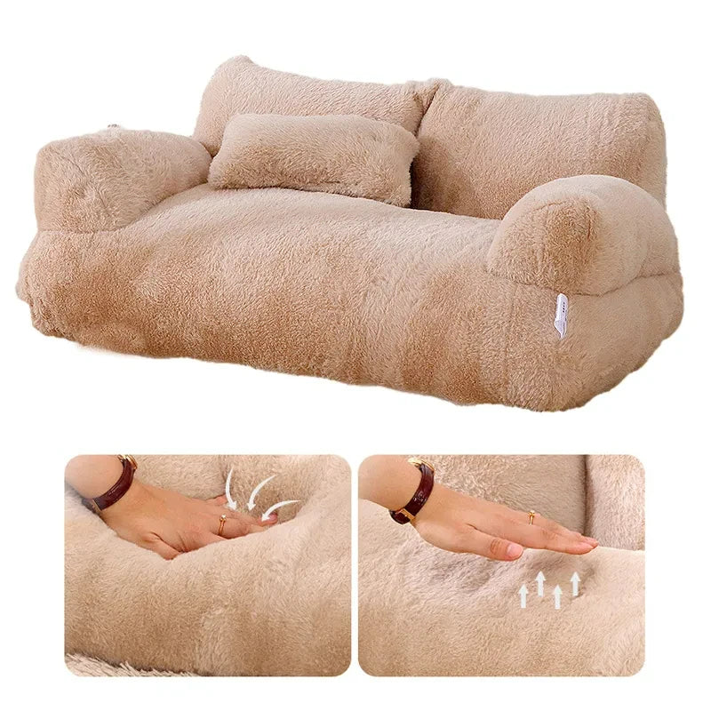 LuxeFluff Katzenbank – Winterwarme Katzenkorb & Sofa