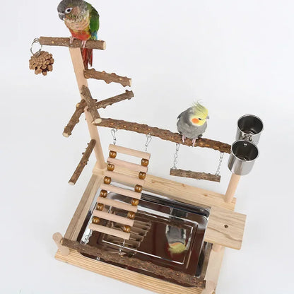 Papageien-Kletterstation Pepperwood – Hängebrücke & Schaukel-Spielset