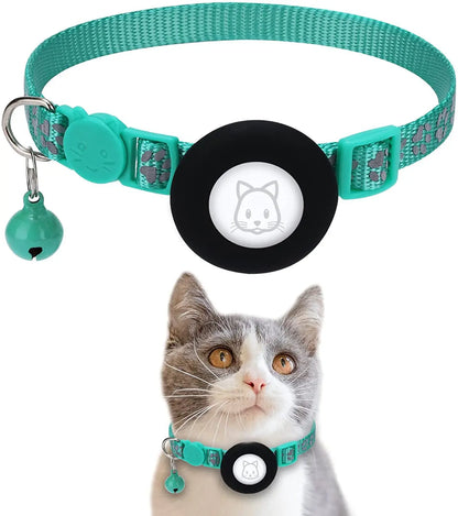 SafePaw Reflektierendes Airtag-Halsband mit Glöckchen