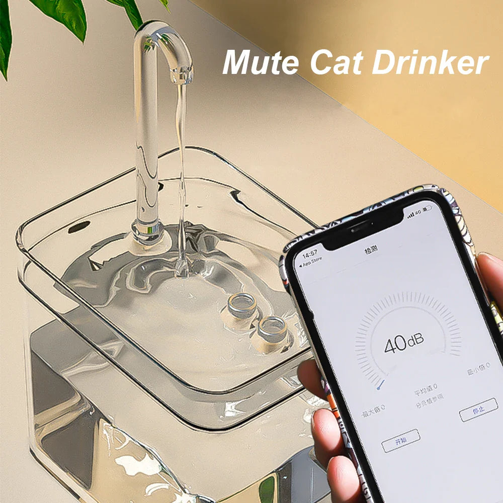 Katzenbrunnen 1,5 l – Automatisch, leise, BPA-frei und transparent