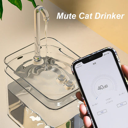 Katzenbrunnen 1,5 l – Automatisch, leise, BPA-frei und transparent