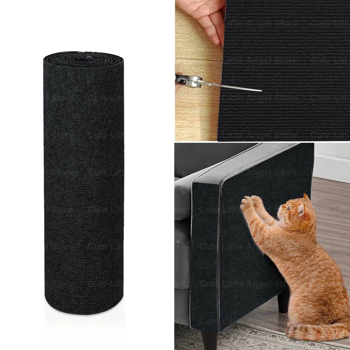 Kratzmatte für Katzen, selbstklebend aus Sisal – individuell zuschneidbar, Möbelschutz