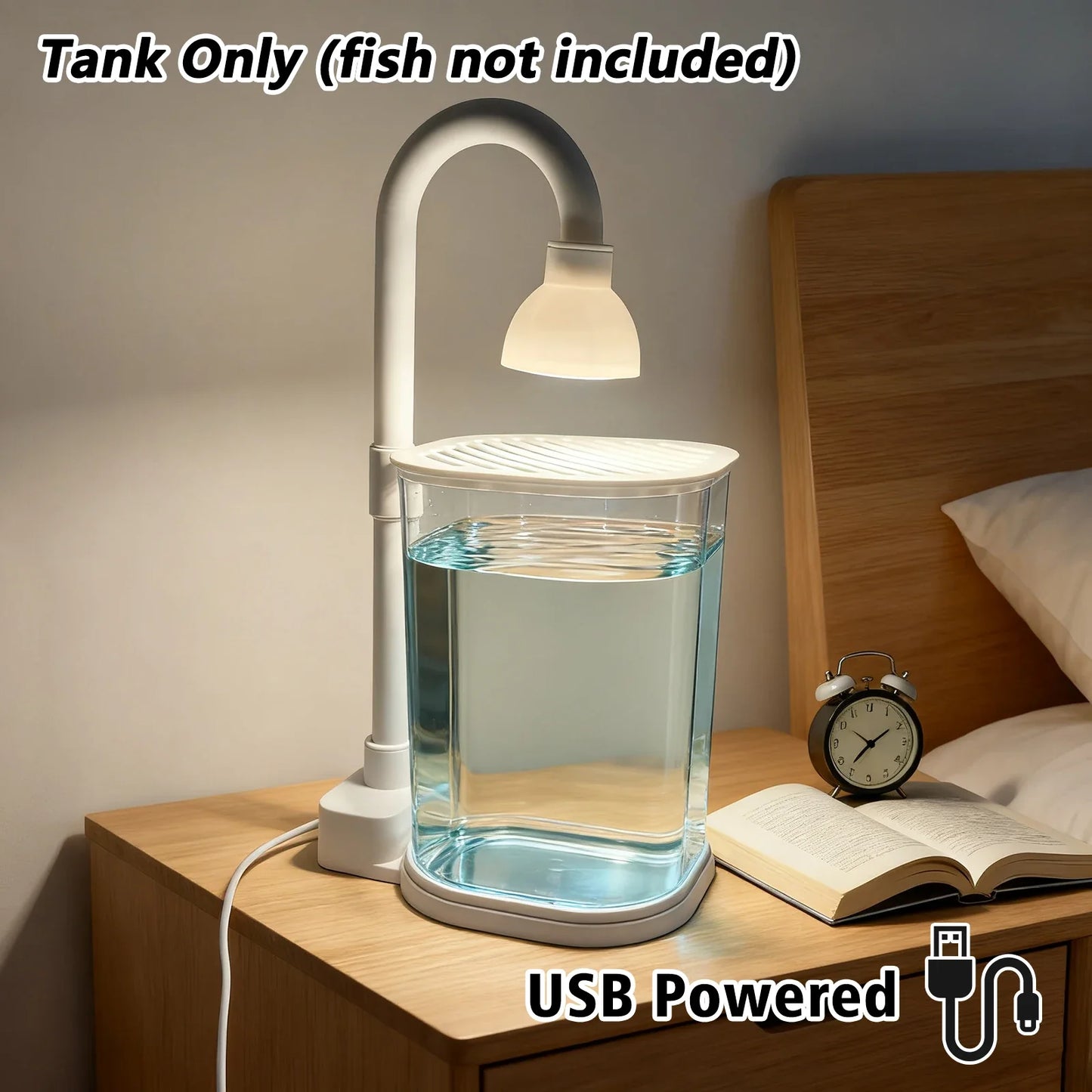 Starter Kit AquaGlow Mini – Mini-Aquarium mit LED-Beleuchtung