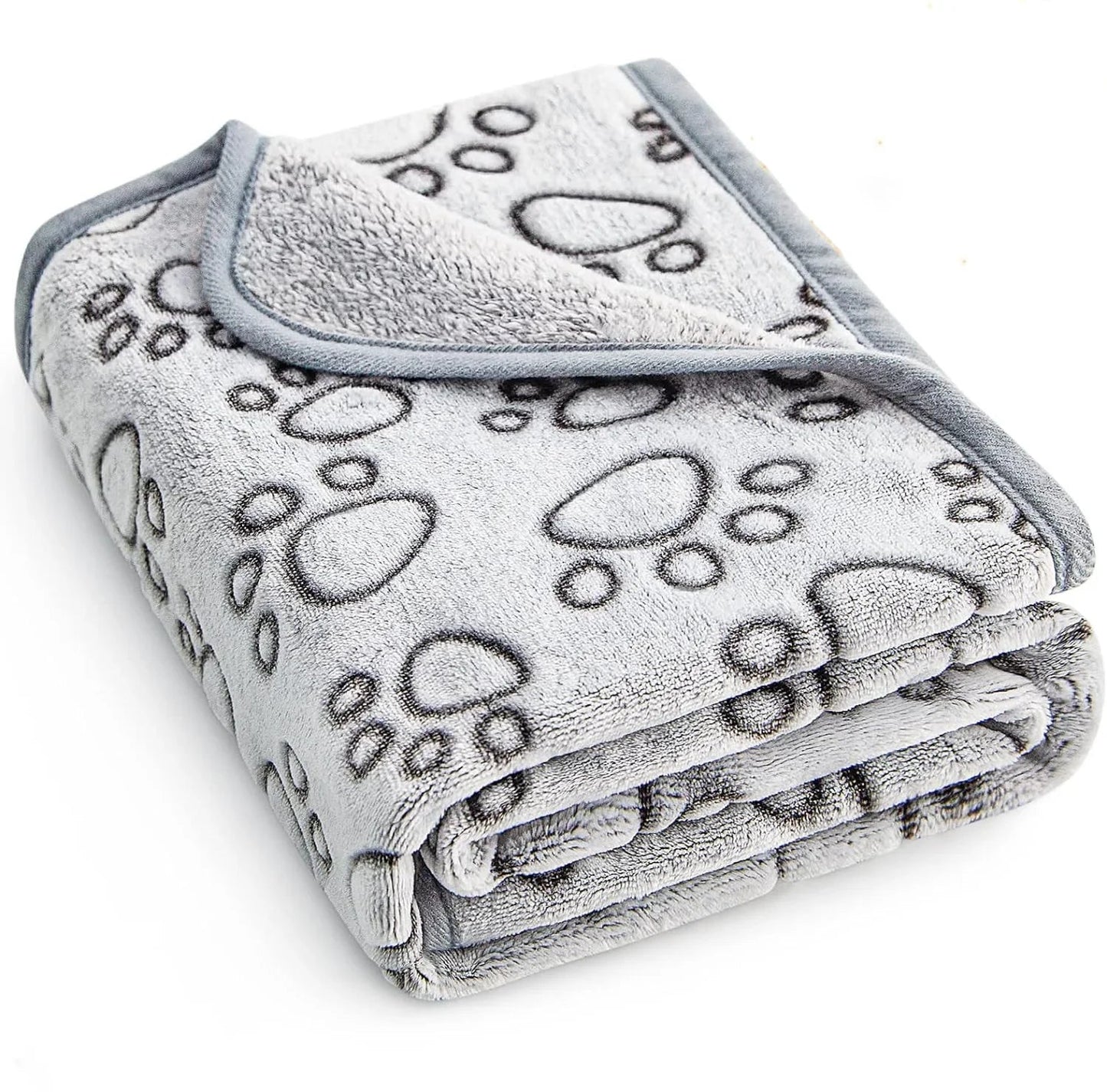 SnugglePaws CozyCotton – Niedliche & Warme Haustierdecke aus Baumwolle mit Cartoon-Motiv
