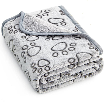 SnugglePaws CozyCotton – Niedliche & Warme Haustierdecke aus Baumwolle mit Cartoon-Motiv