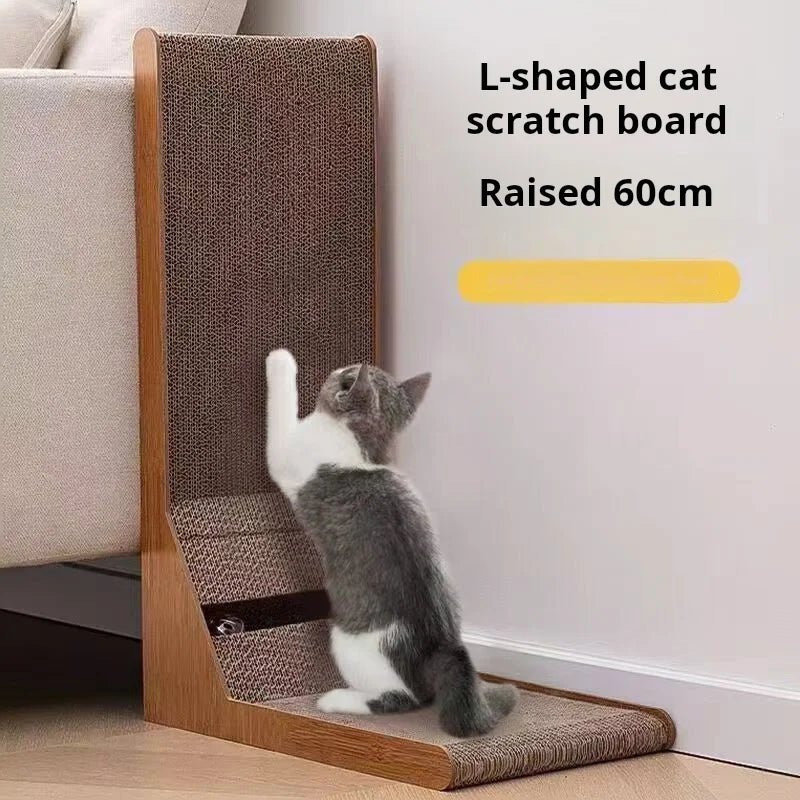 Kratzbaum für Katzen aus Wellpappe – Kratzbaum aus Holz 40x25cm Natur