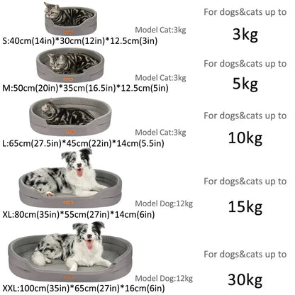 KuschelTraum Premium Haustierbett für Hunde & Katzen mit Wärmekomfort