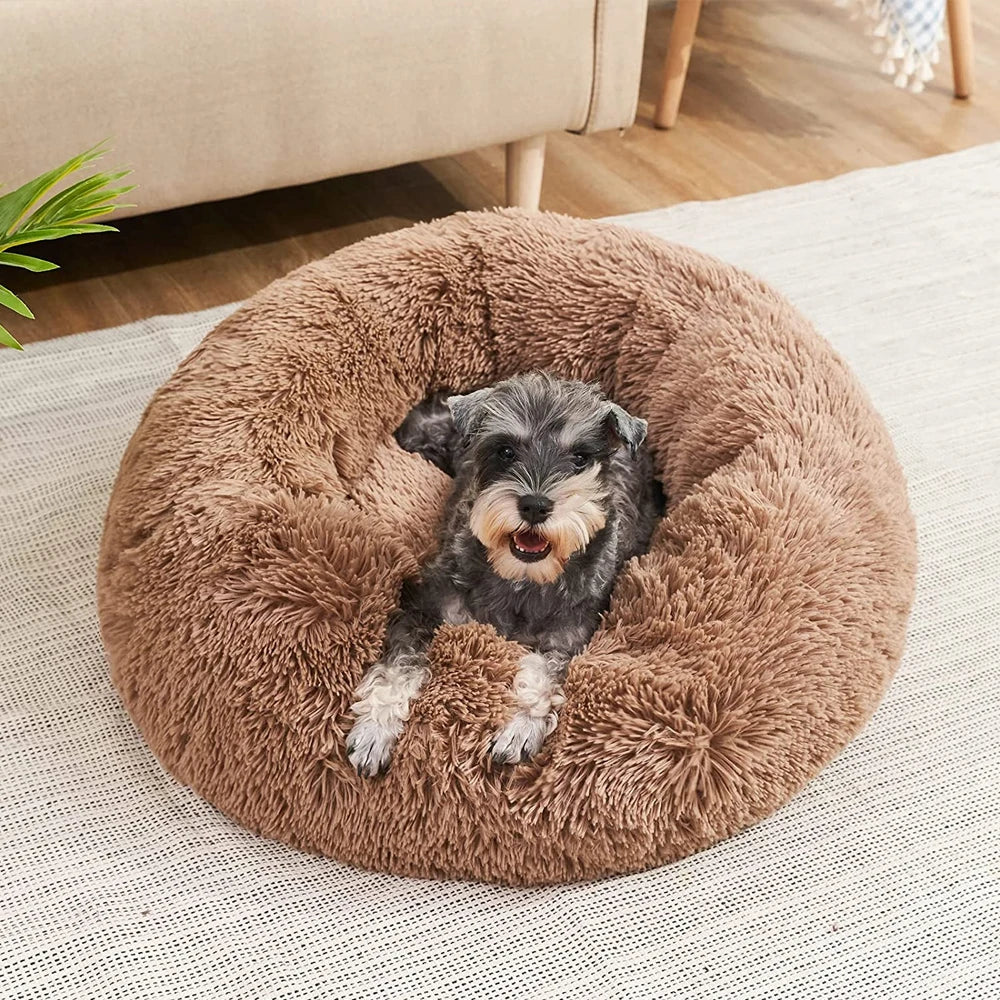 SnugNest Luxus-Rundbett für Haustiere