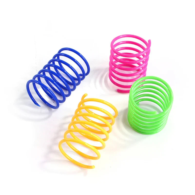 Katzenfederspielzeug – Buntes Plastik, 5,5 cm, Set mit 4–20 Stück