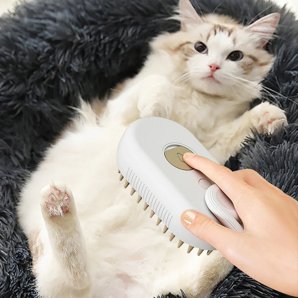 PurSteam 3-in-1 Dampfbürste für Katzen und Hunde