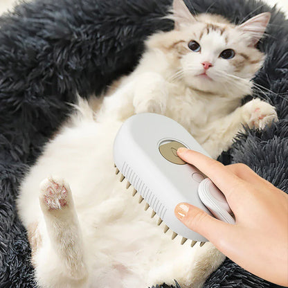 PurSteam 3-in-1 Dampfbürste für Katzen und Hunde