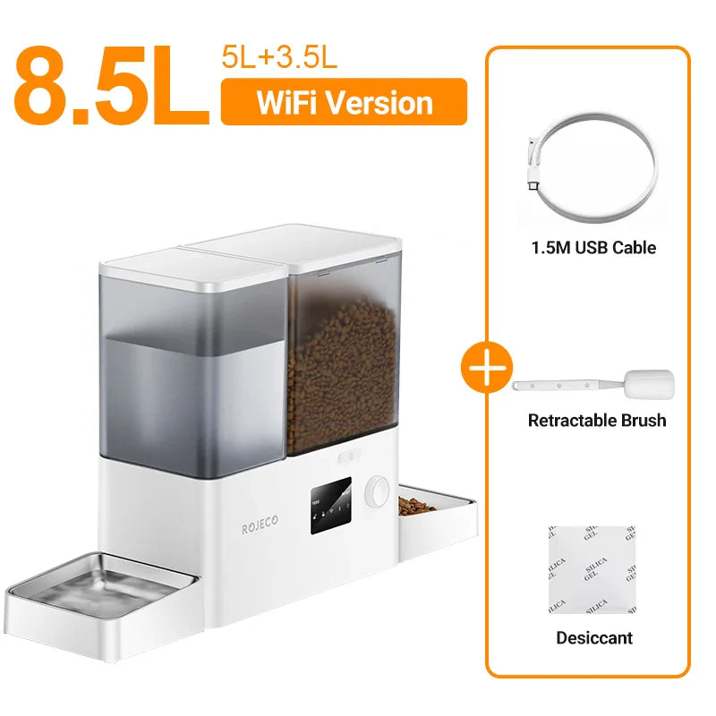 Intelligenter automatischer Hundefutterautomat 8,5 l – WLAN-App & Wasserspender