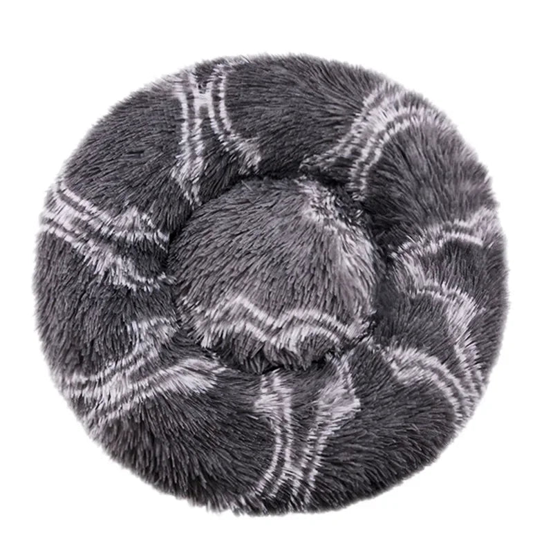 Rundes Plüsch-Haustierbett – Weicher Korb für Hund oder Katze (40–90 cm)
