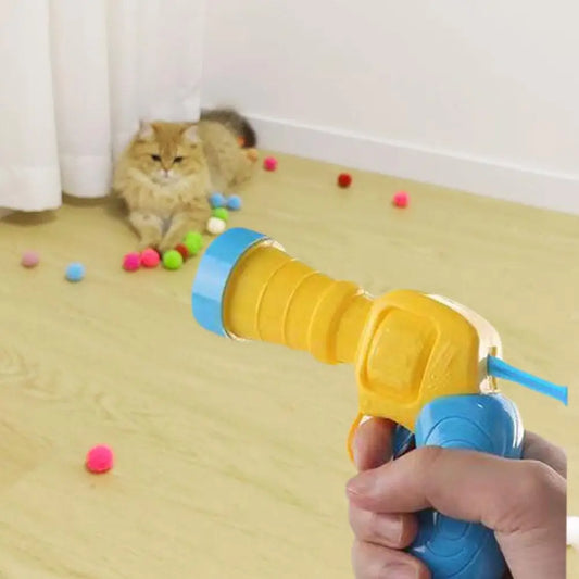 Interaktives Katapult mit 20/21 Plüschball – Stil Katten Speelgoed