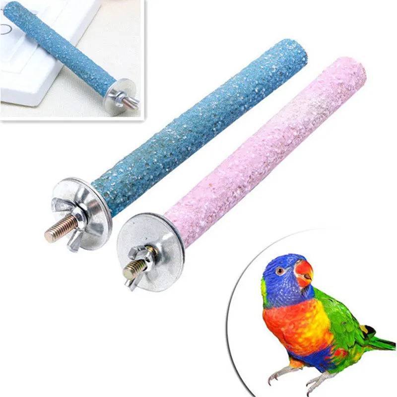 Premium Naturholz-Vogelsitz & Schleifstange – Krallen- und Schnabelschleifer