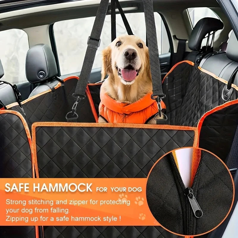 Wasserdichte Hundehängematte fürs Auto – 600D Oxford-Gewebe – Schwarz