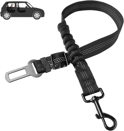 SafeRide FlexGuard – Verstellbarer Hunde-Autosicherheitsgurt mit Elastischer Dämpfung & Reflexion