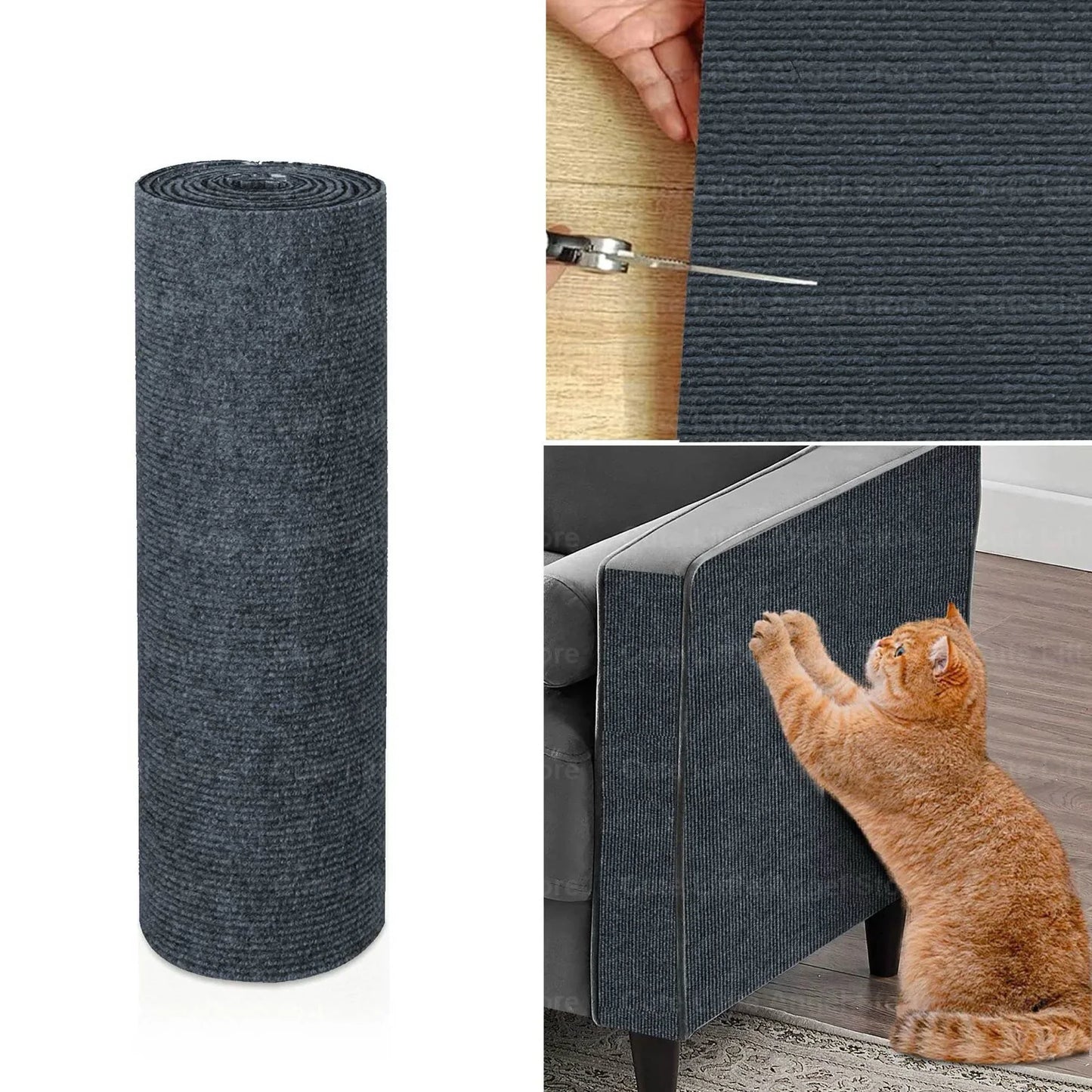 Kratzmatte für Katzen, selbstklebend aus Sisal – individuell zuschneidbar, Möbelschutz