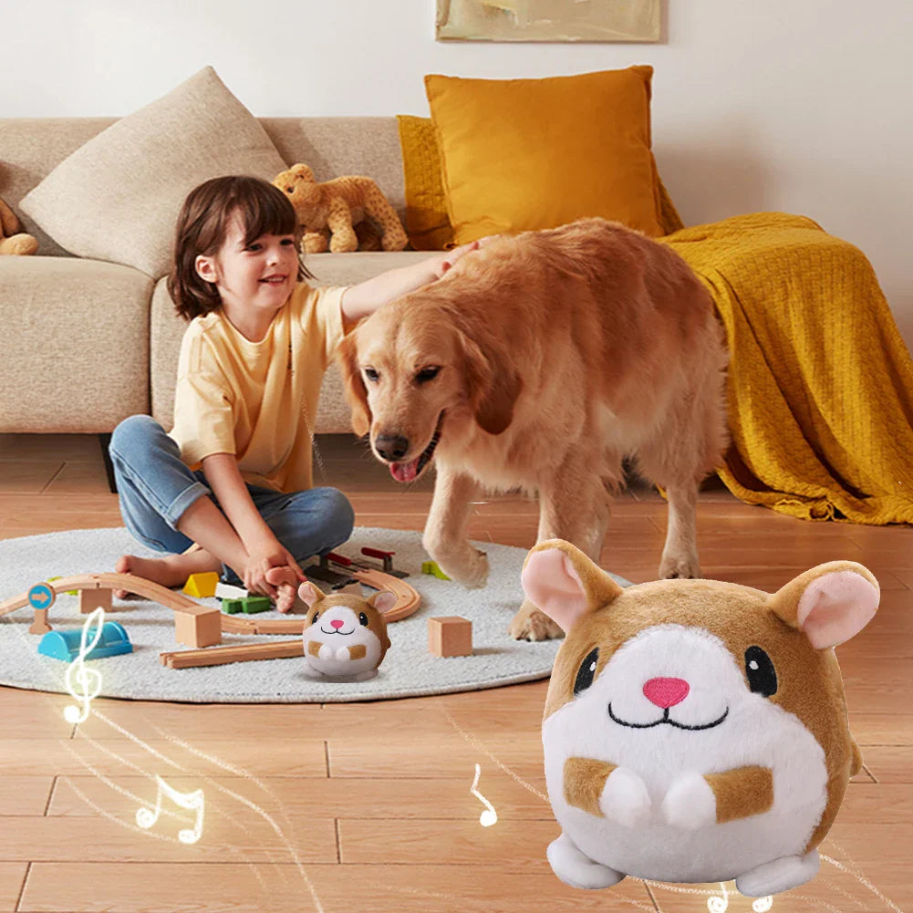 Interaktives Plüsch-Hundespielzeug – mit automatischer Stoßfunktion, 15 cm