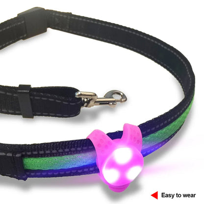 LuminousSafe LED Silikon-Hundeleuchthänger – Blinkendes Sicherheitslicht für Halsbänder