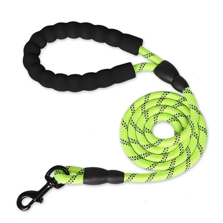 Robuste Nylon-Hundeleine 150 cm, 200 cm, 300 cm – mit weichem Griff und Karabinerhaken