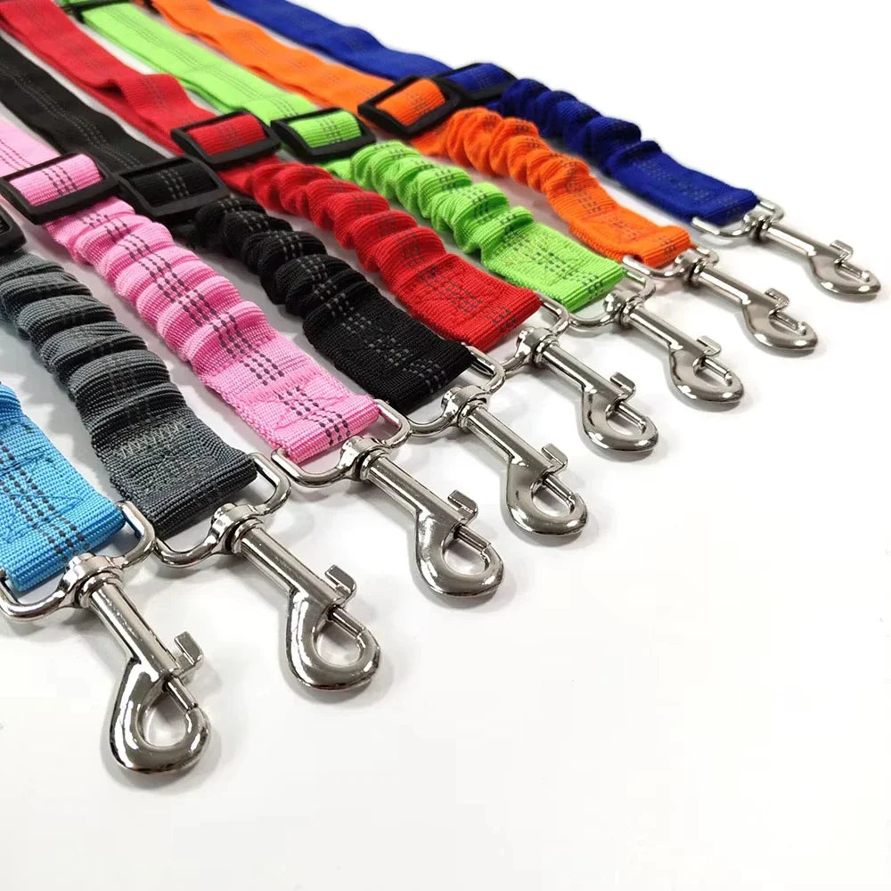 SafeRide FlexGuard – Verstellbarer Hunde-Autosicherheitsgurt mit Elastischer Dämpfung & Reflexion