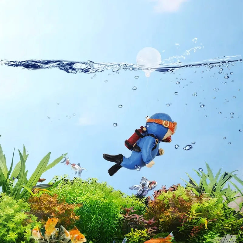 AquaFloat Schwimmender Taucher Aquarium Dekoration