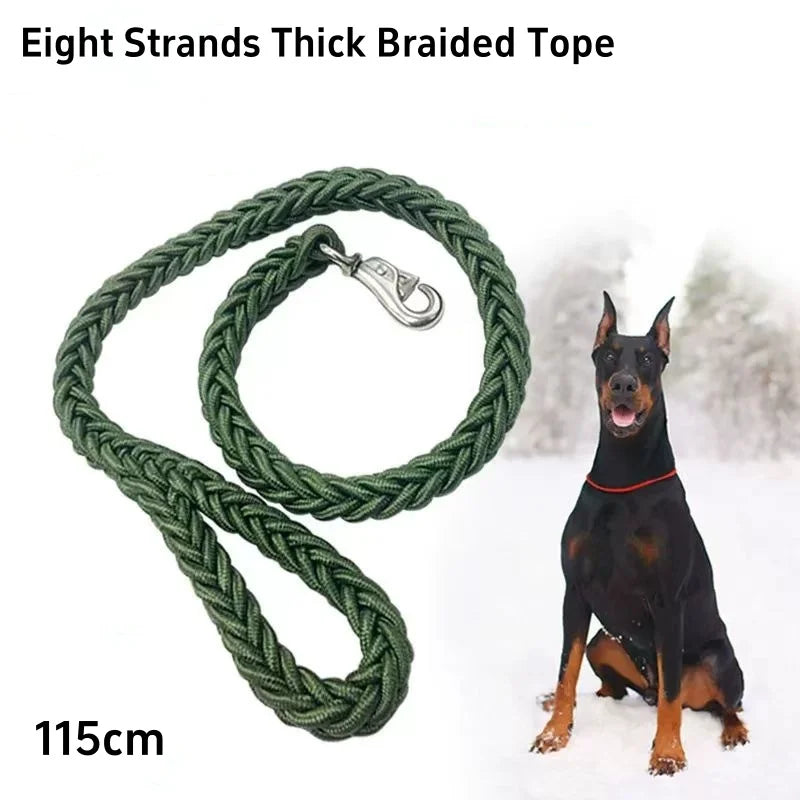 Robuste Nylon-Hundeleine 115 cm – geflochten für große Hunde