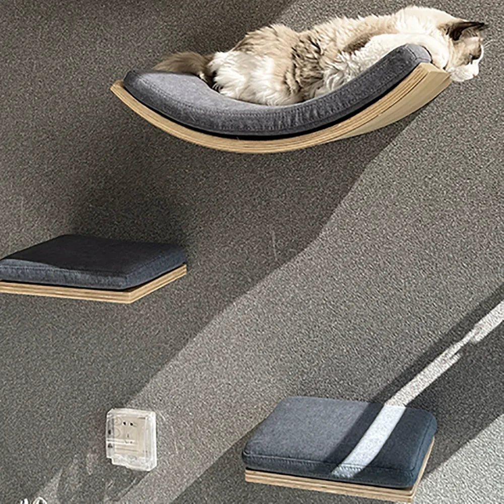 SkyNest Wandmontierter Katzenkletterturm