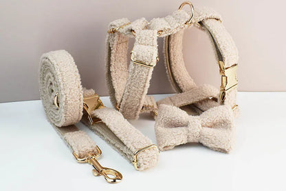 Teddy Luxus personalisiertes Hundehalsband- und Leinen-Set