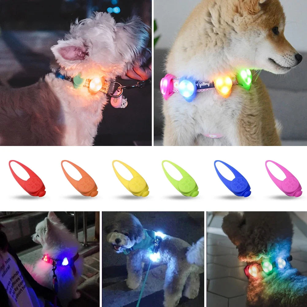 LuminousSafe LED Silikon-Hundeleuchthänger – Blinkendes Sicherheitslicht für Halsbänder
