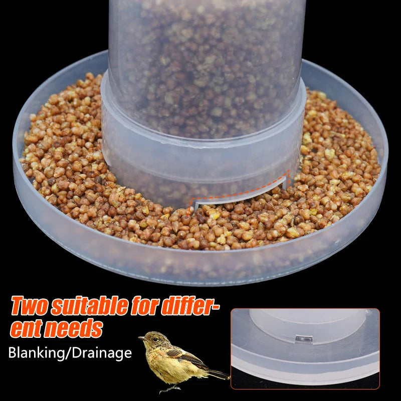 Automatischer Vogeltrinkbecher 350 ml – Transparenter Kunststoff mit Weiß