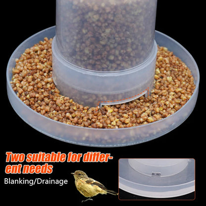 Automatischer Vogeltrinkbecher 350 ml – Transparenter Kunststoff mit Weiß
