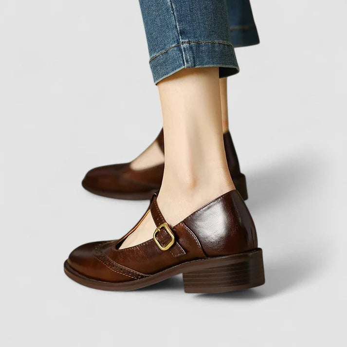 Clairmont Damen Orthopädische Mary Jane Schuhe | Gepolsterte Komfortschuhe mit Verstellbarem Riemen